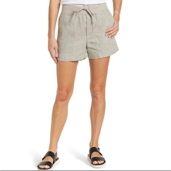 James Perse Womens Shorts 4 Linen Oatmeal Pockets Elastic Waist Lace NWT,All Products : American Fashion Style Bags On Sale